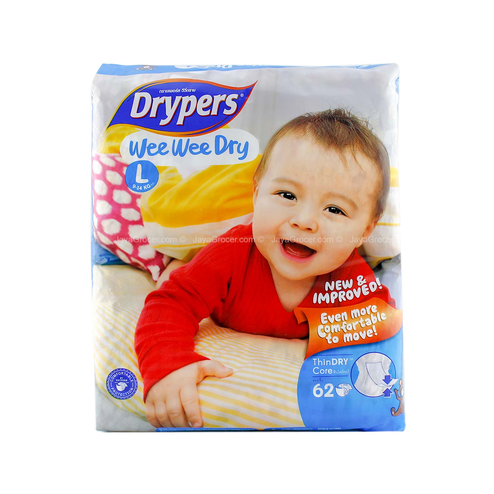 114192-1-1 Drypers Wee Wee Dry Mega Pack (Large) 58pcs/pack - Image 1
