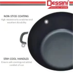 DESSINI ITALY Granite Aluminium Non Stick Casserole Pot Bowl Deep Fry Pan Cookware Tool (12 Pcs) - Image 7