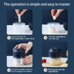 Electric Garlic Chopper.Mini Portable Veggie Chopper - Image 9