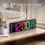 10.5'' Digital Large Alarm Clock with 8-in-1 RGB Colors - Image 9