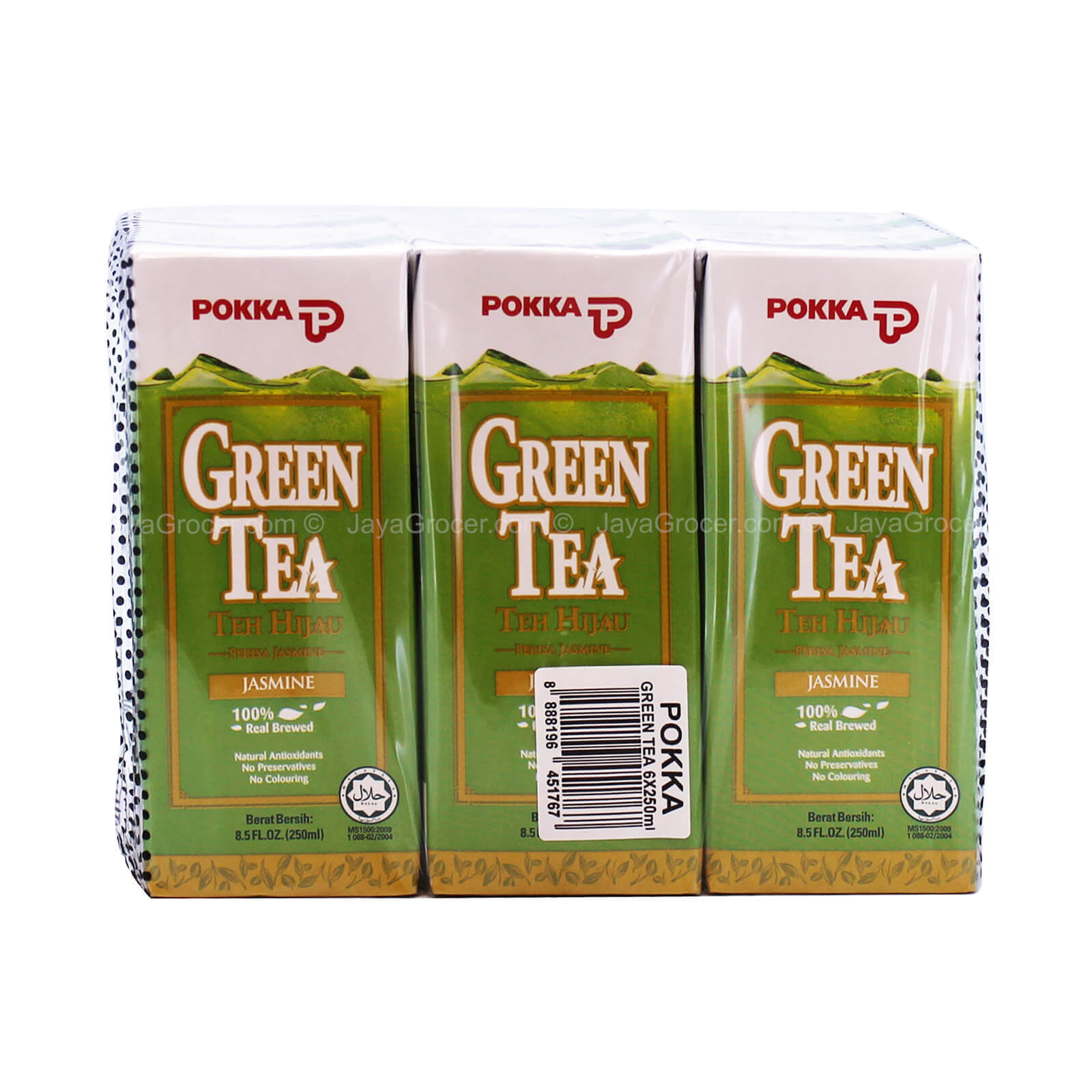 005444-1-1 Pokka Jasmine Green Tea 250ml x 6 - Image 1