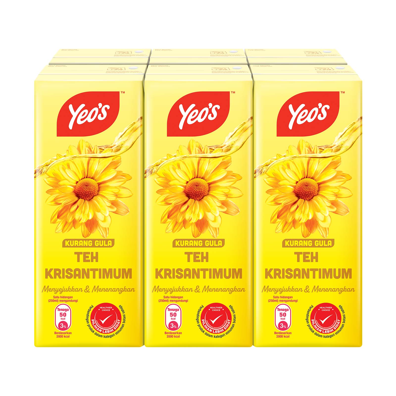 008142-1-1 Yeos Chrysanthemun Tea 250ml x 6 - Image 1