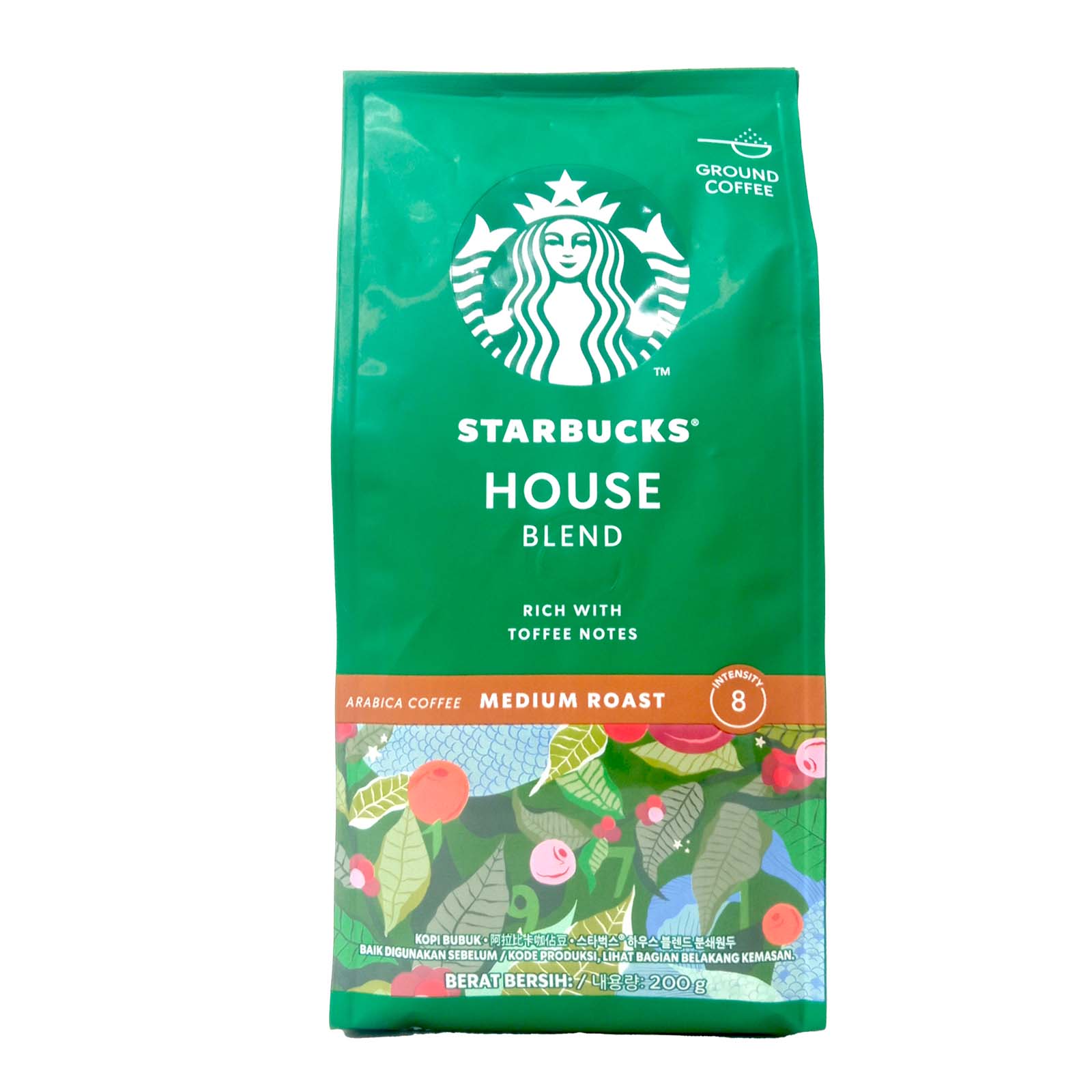 143646-1-1 Starbucks House Blend Medium Roast Ground Coffee 200g - Image 1