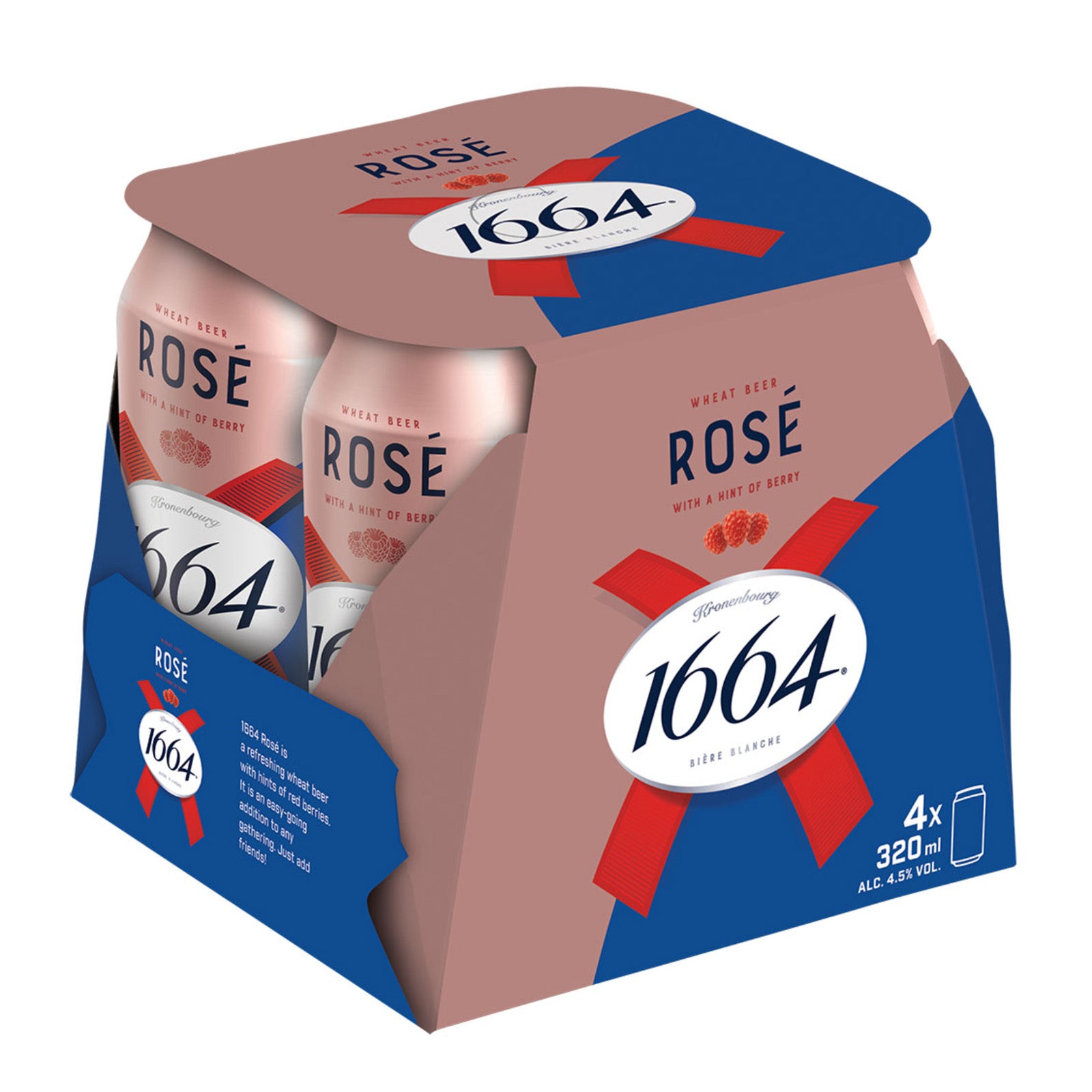 160291-P-4-1 Kronenbourg 1664 Rose (can) 320ml - Image 1