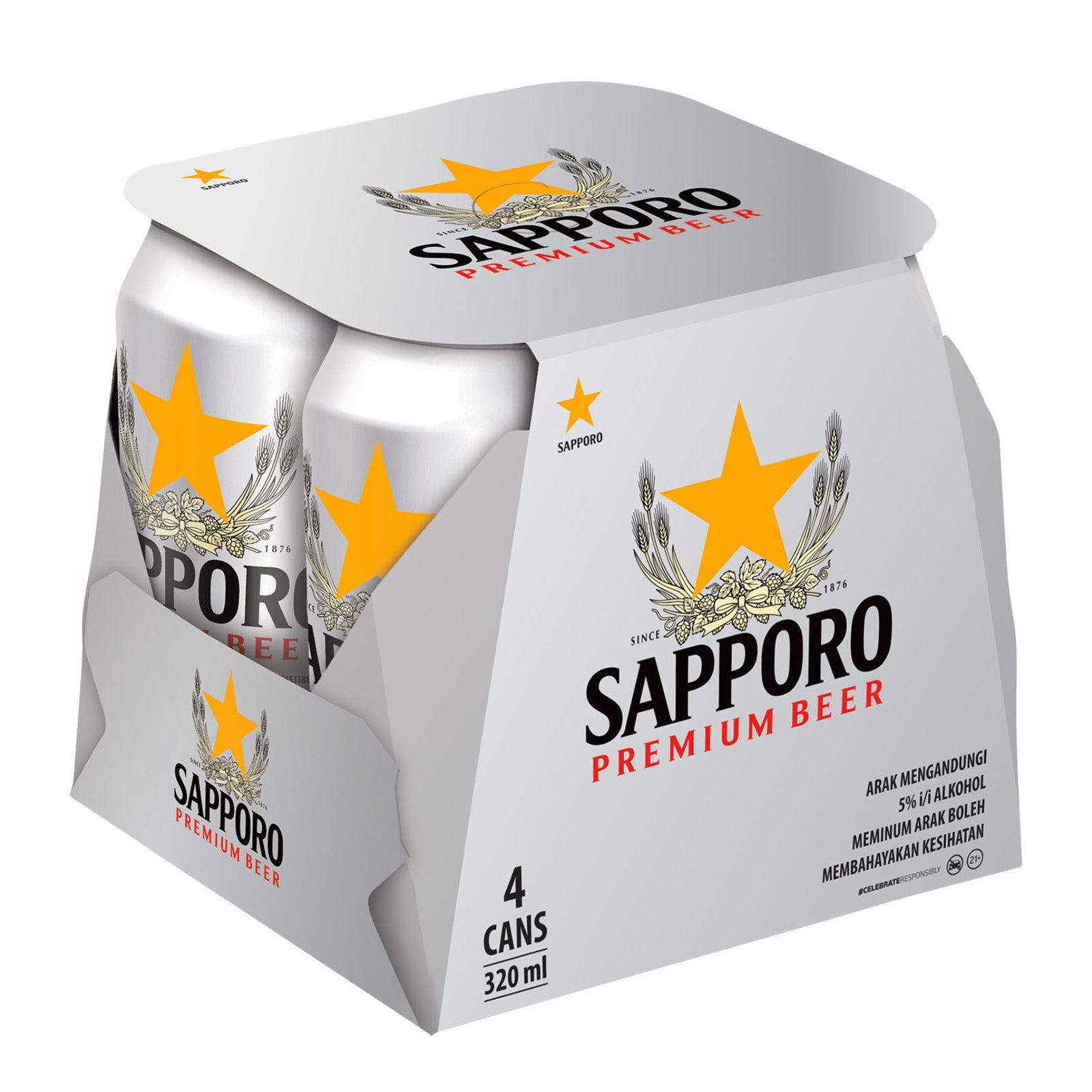 179097-P-4-1 Sapporo Beer Can 320ml - Image 1