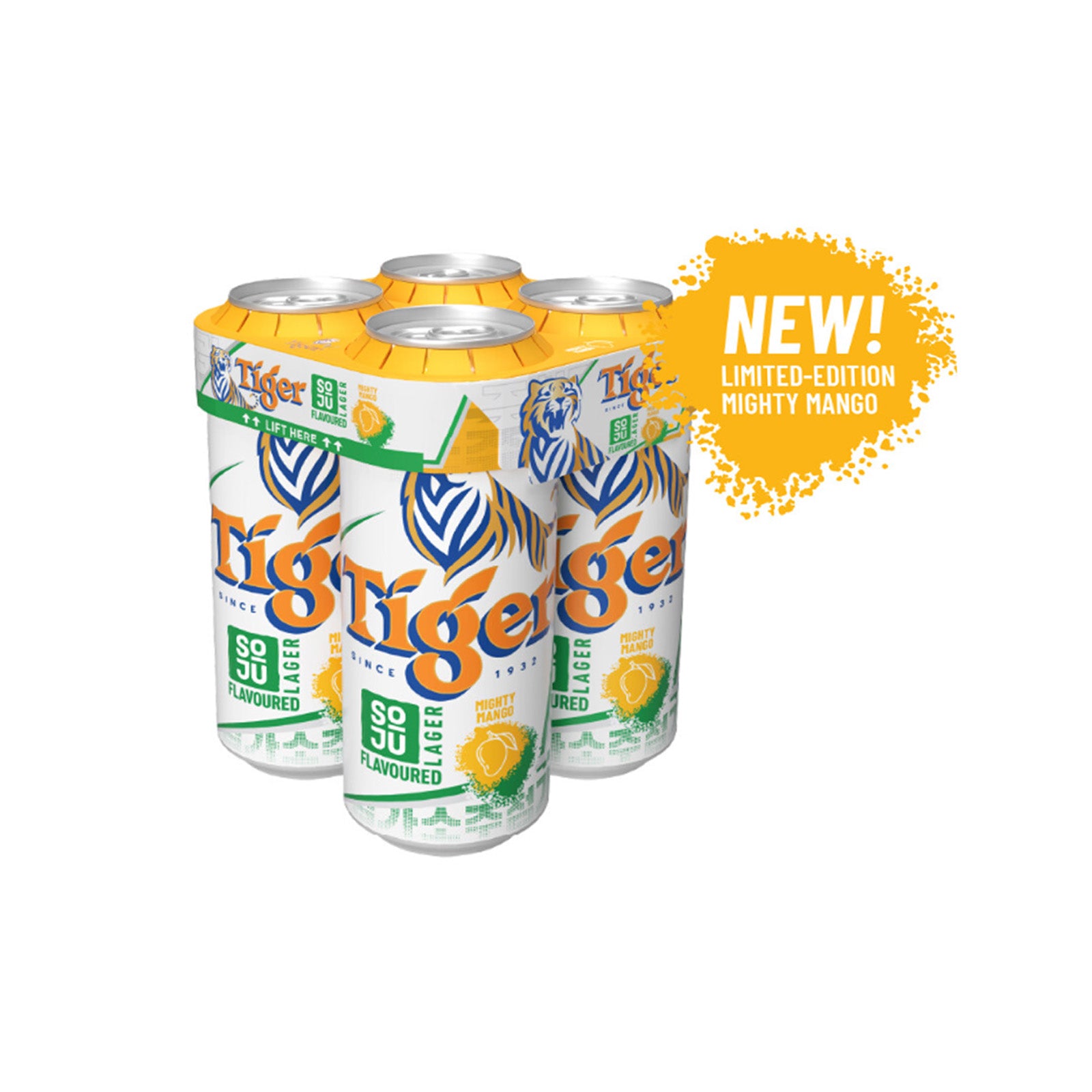 190025-P-4-1_07b64099-48b9-492d-82f1-b1214cd3bc02 Tiger Soju Flavoured Lager - Mighty Mango 320ml - Image 1