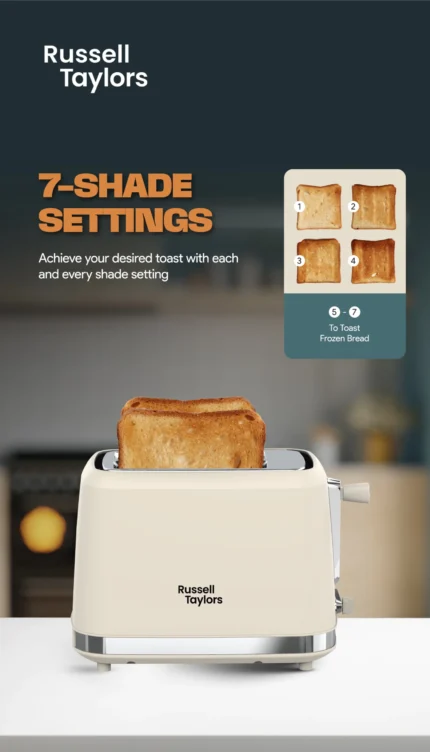 Russell Taylors Retro Toaster RT-10 – 7 Models, 2-Year Warranty