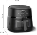 Philips Airfryer 2000 Series – 13 Ways to Cook, 6.2L Capacity, Compact Design with Cooking Window, RapidAir Technology, Fry with up to 90% Less Fat, Easy to Clean (NA230/00) - Image 3